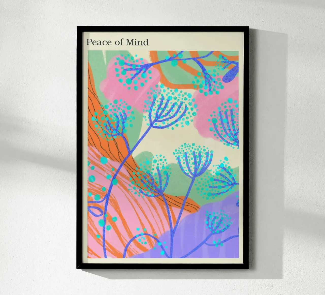 "Peace of Mind" - Abstract Botanical Serenity poster by vintagepod