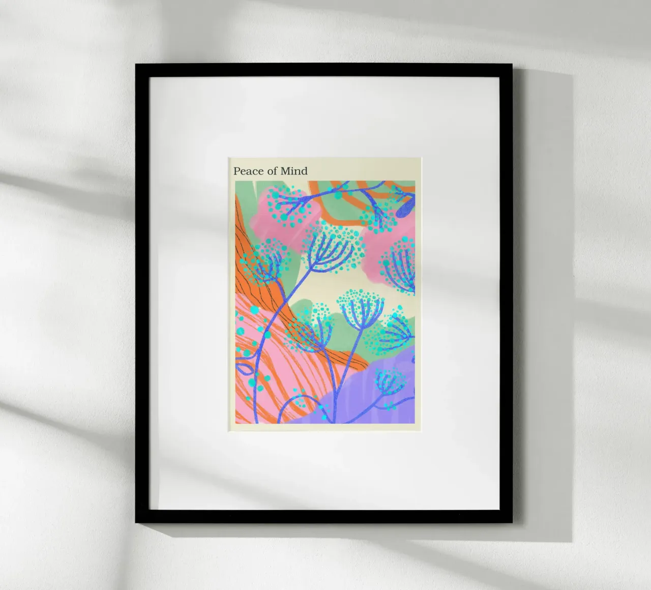 "Peace of Mind" - Abstract Botanical Serenity poster by vintagepod