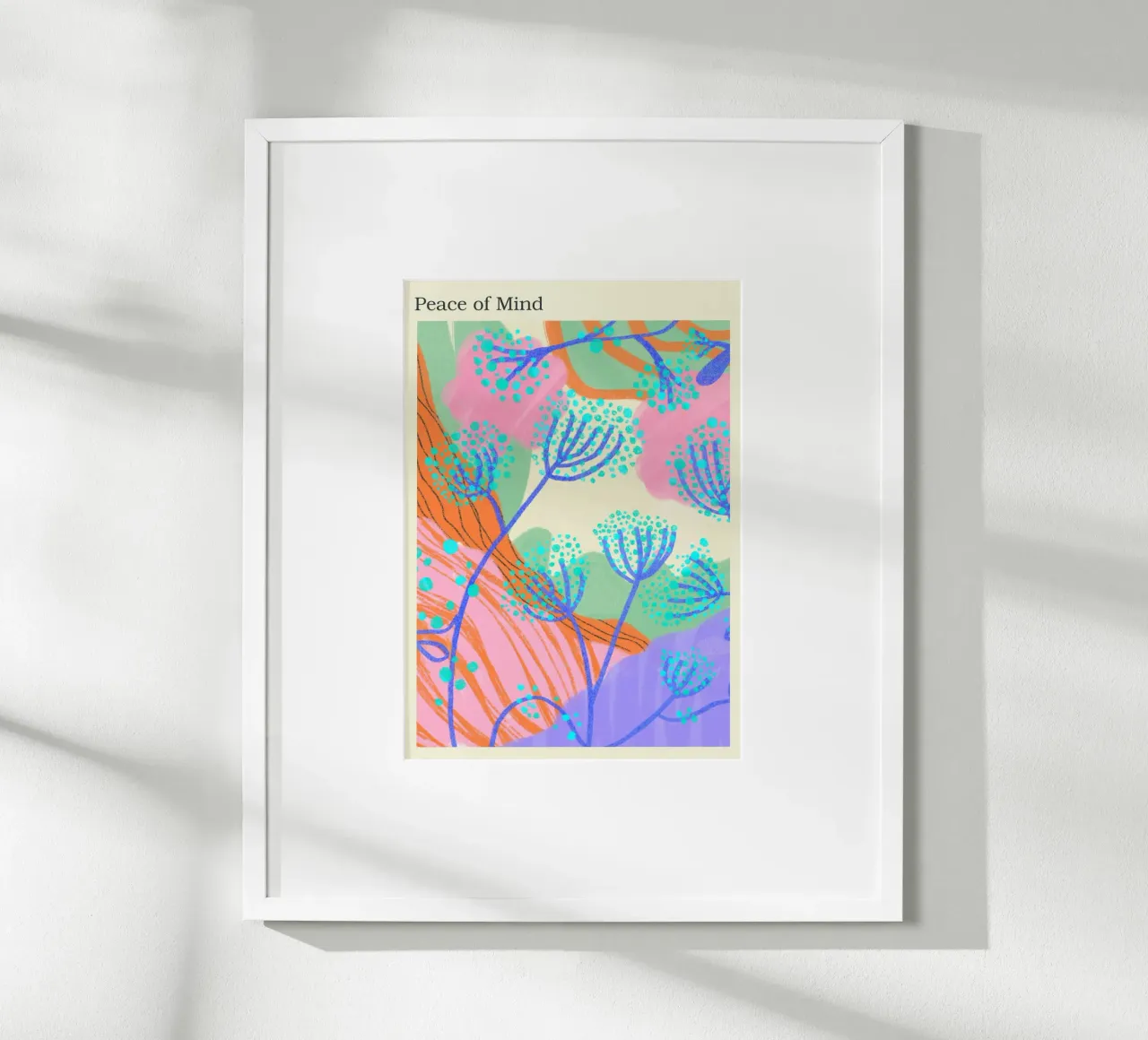 "Peace of Mind" - Abstract Botanical Serenity poster by vintagepod
