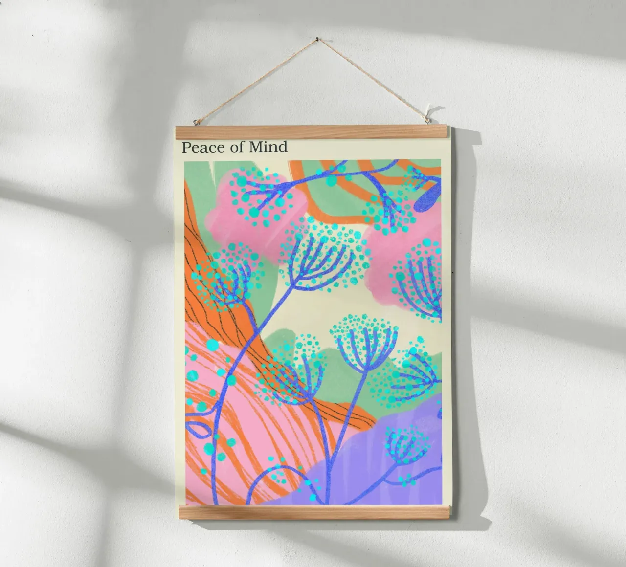 "Peace of Mind" - Abstract Botanical Serenity poster by vintagepod