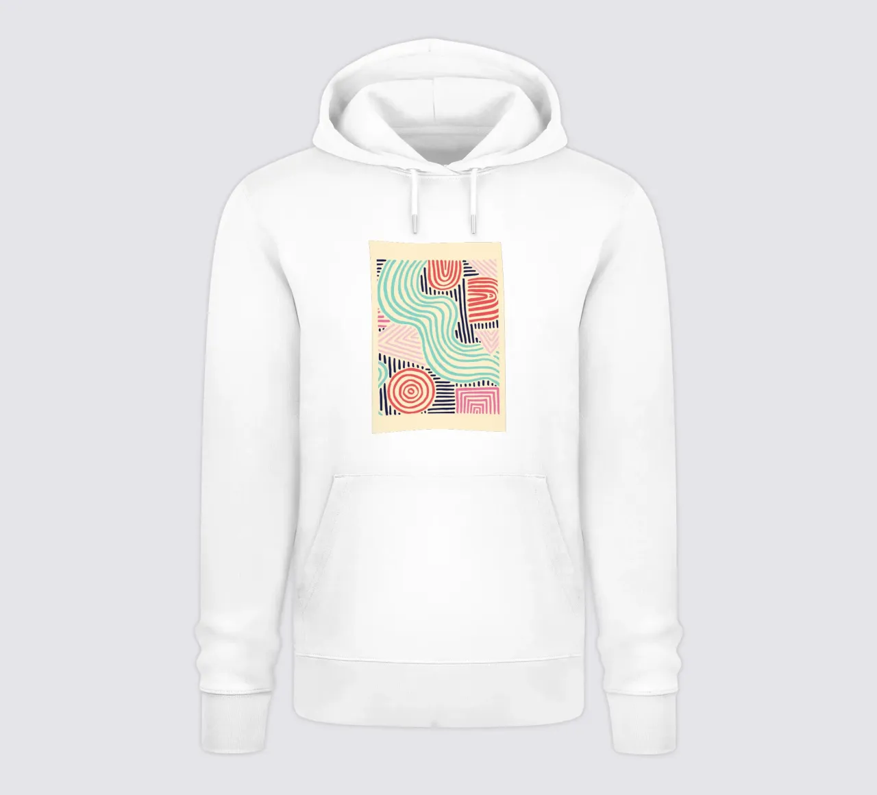 Patrones tribales abstractos - Líneas boho de colores sudadera con capucha de vintagepod