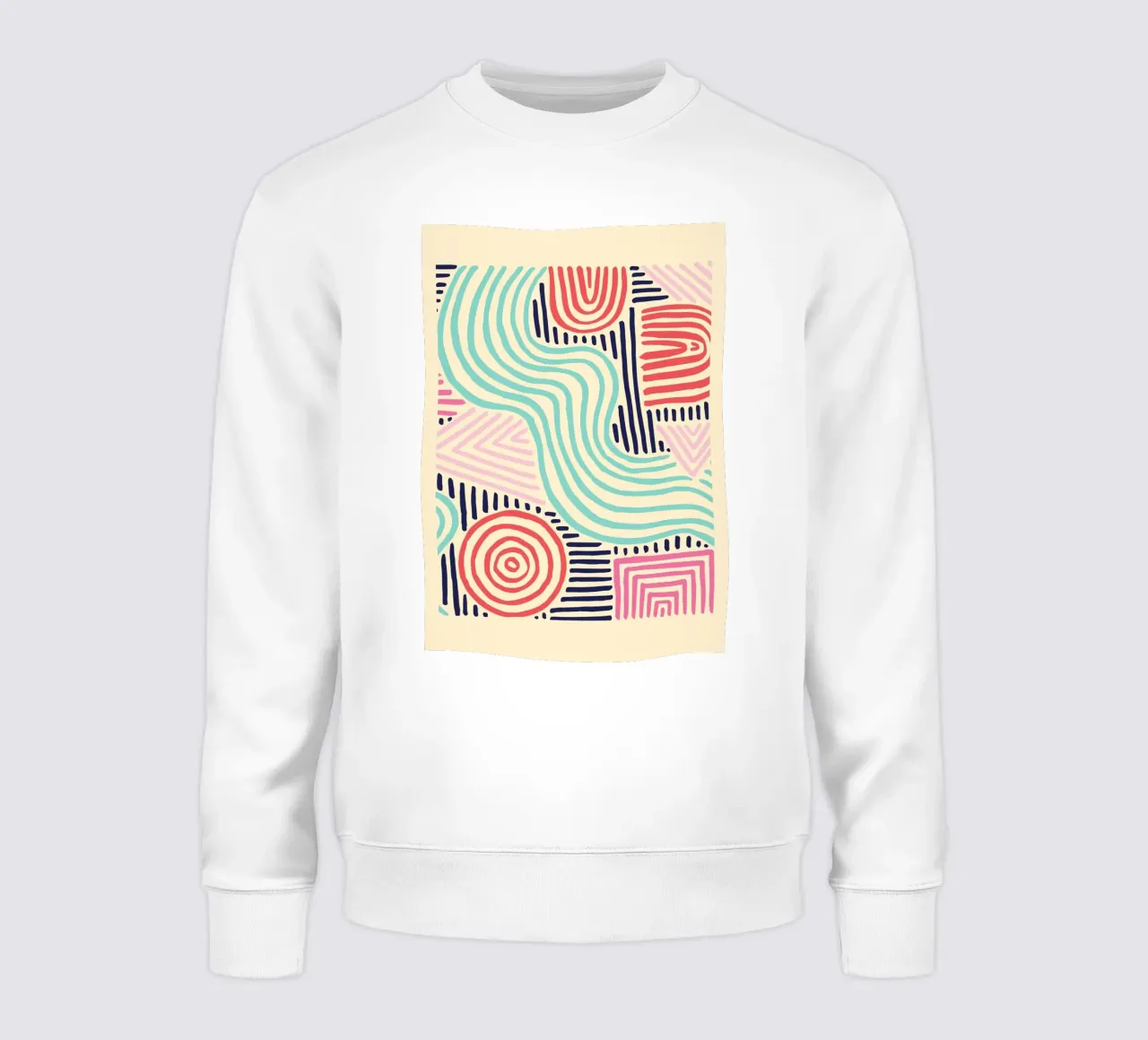 Abstract Tribal Patterns - Colorful Boho Lines sweatshirt by vintagepod