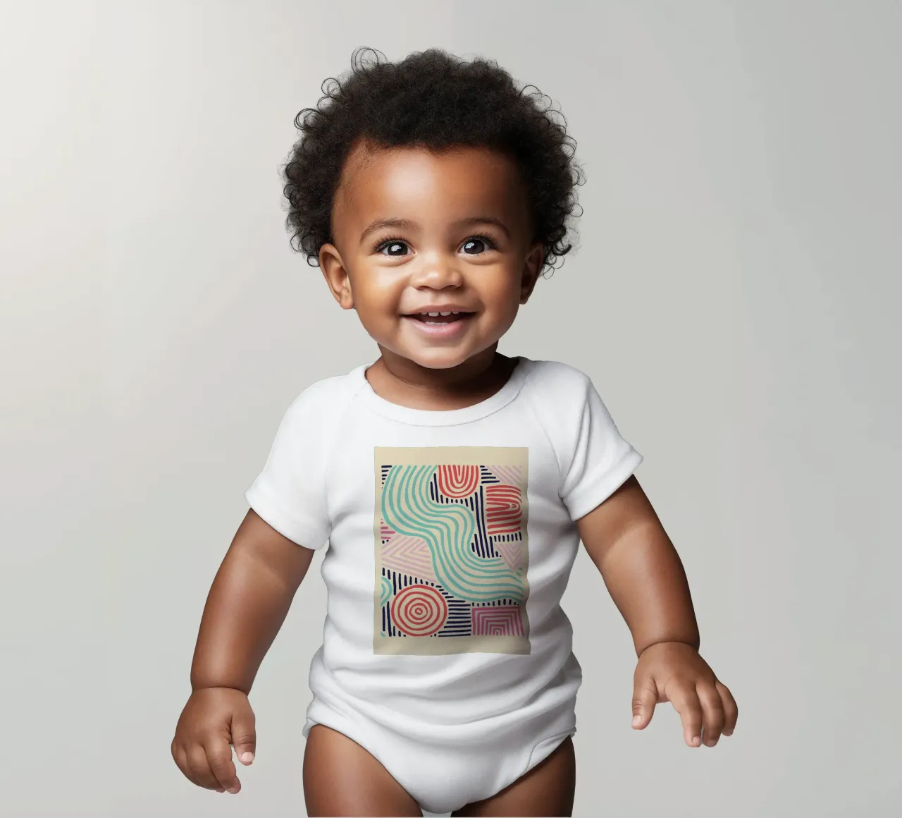 Abstract Tribal Patterns - Colorful Boho Lines short-sleeve baby romper by vintagepod