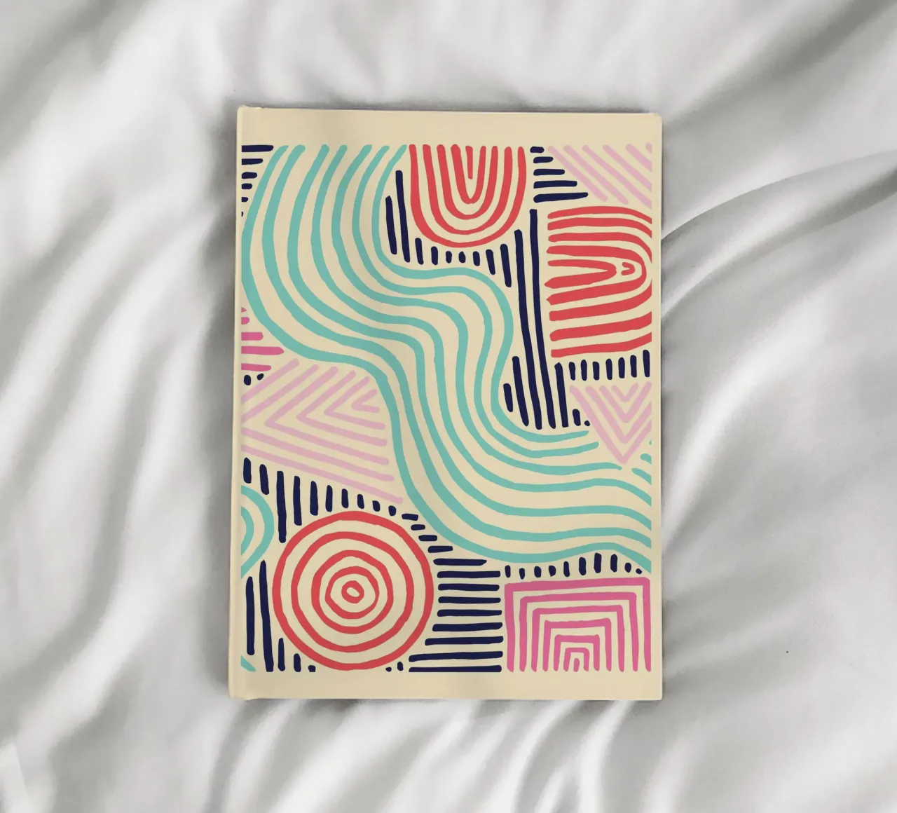 Abstract Tribal Patterns - Colorful Boho Lines notebook by vintagepod