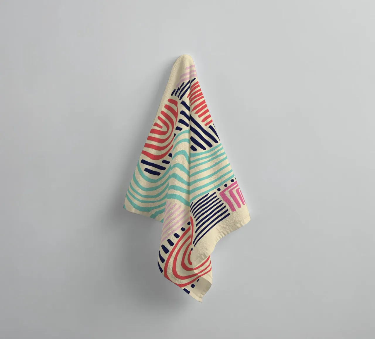Abstract Tribal Patterns - Colorful Boho Lines towel by vintagepod
