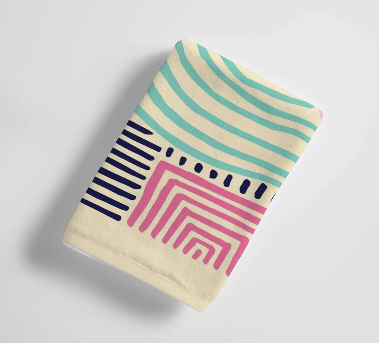 Abstract Tribal Patterns - Colorful Boho Lines towel by vintagepod