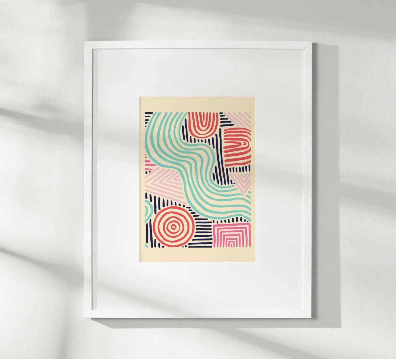 Abstract Tribal Patterns - Colorful Boho Lines hahnemühle by vintagepod