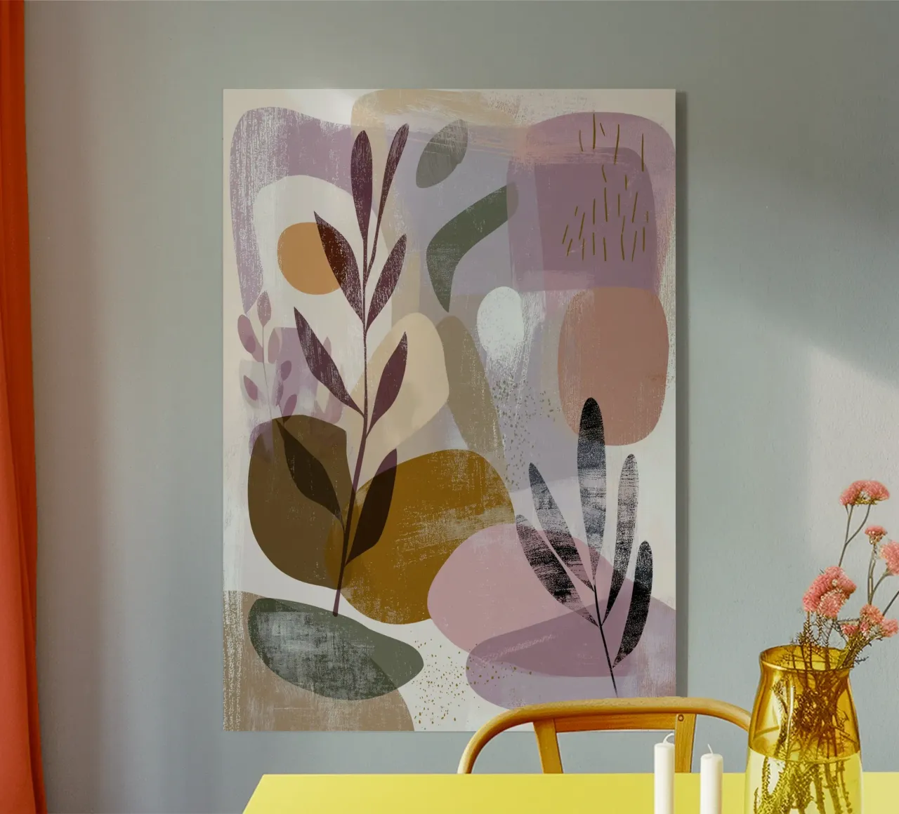 Botanico astratto Boho - Forme pastello della terra plexiglass da vintagepod