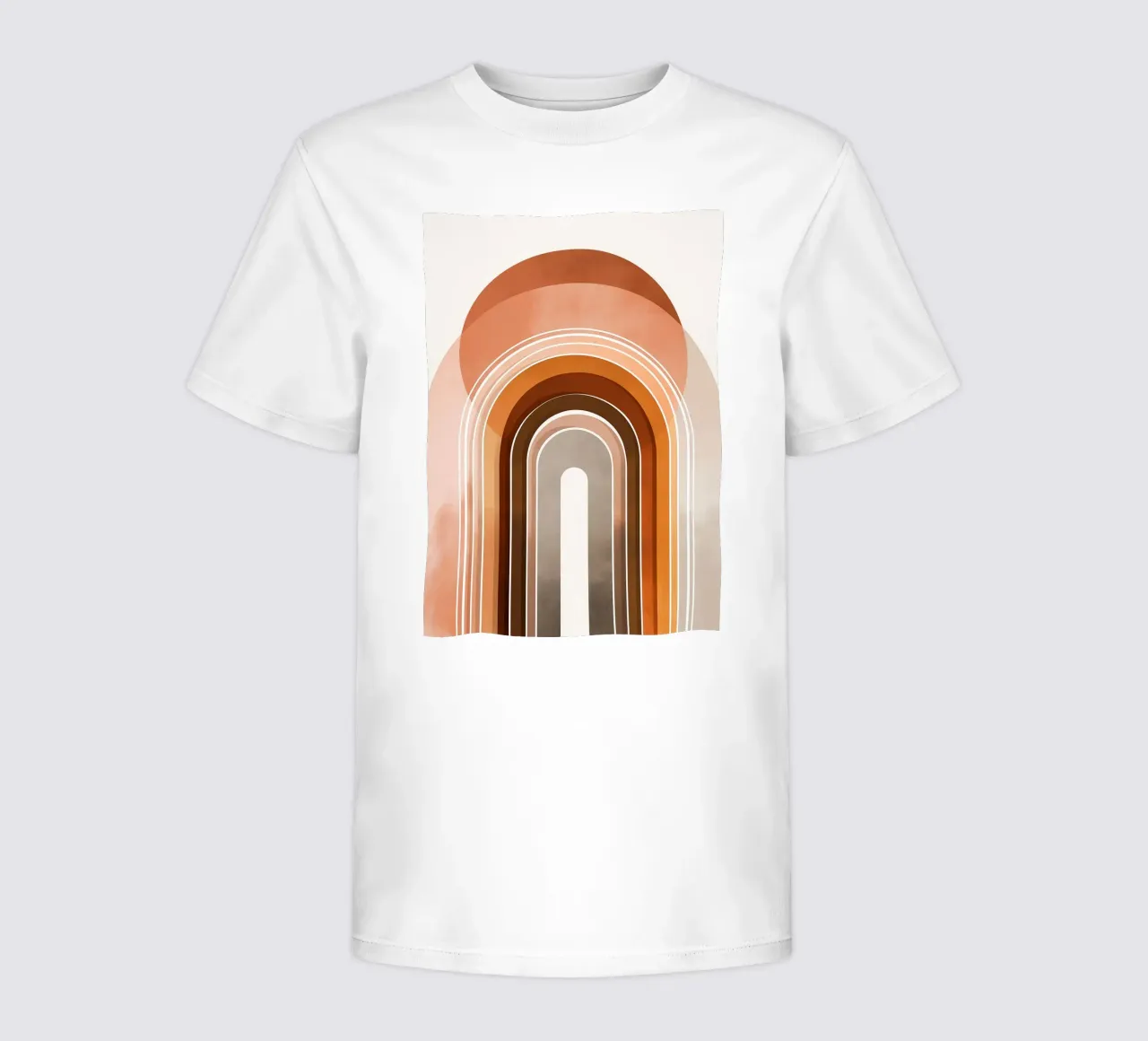 Arco Arcobaleno Boho - Astratto moderno di metà secolo t-shirt bambini da vintagepod