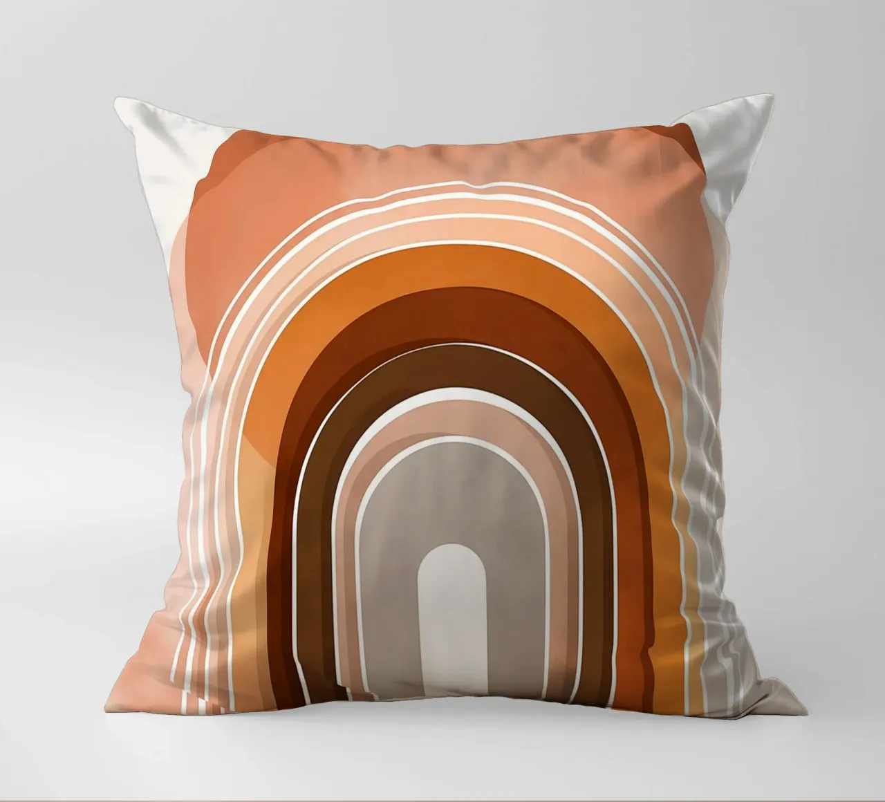 Arco Arcobaleno Boho - Astratto moderno di metà secolo cuscino da vintagepod