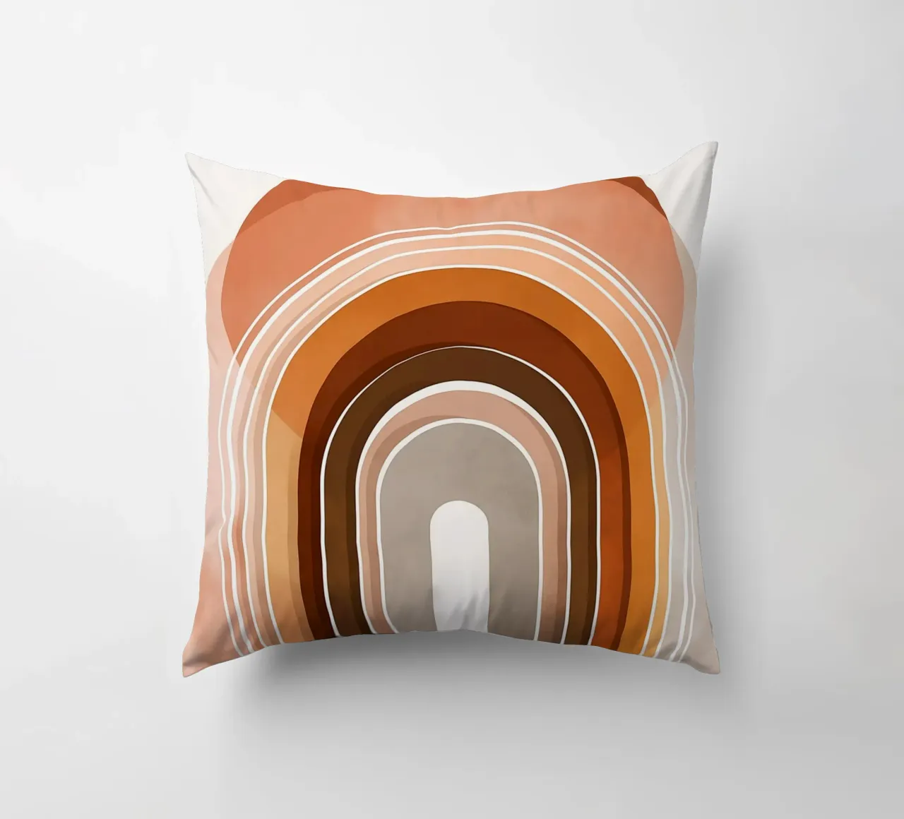 Arco Arcobaleno Boho - Astratto moderno di metà secolo cuscino da vintagepod