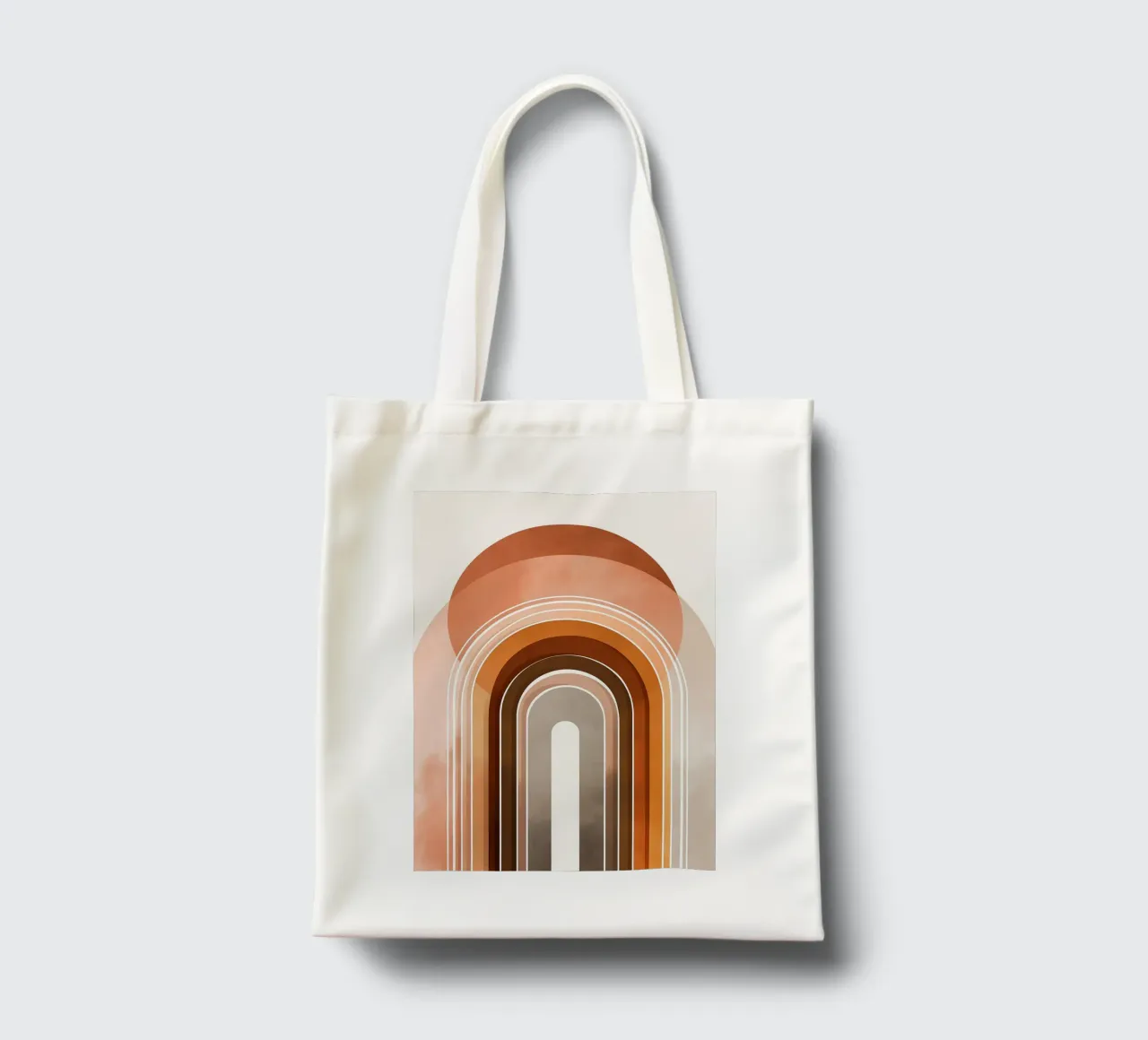 Arco Arcobaleno Boho - Astratto moderno di metà secolo borsa in juta da vintagepod