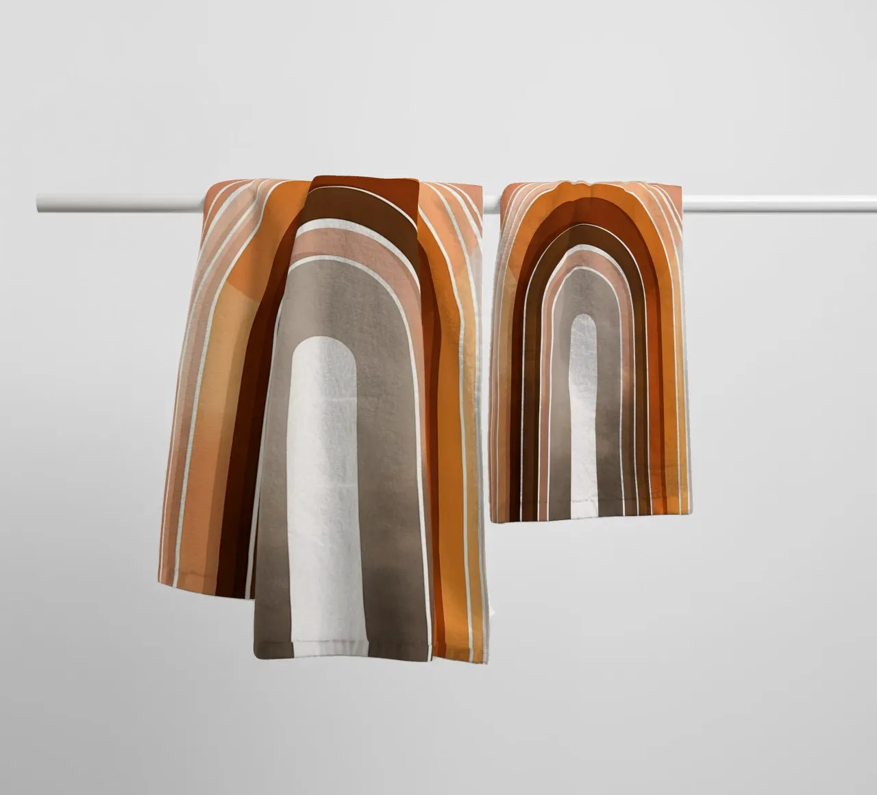 Arco Arcobaleno Boho - Astratto moderno di metà secolo asciugamano da bagno da vintagepod