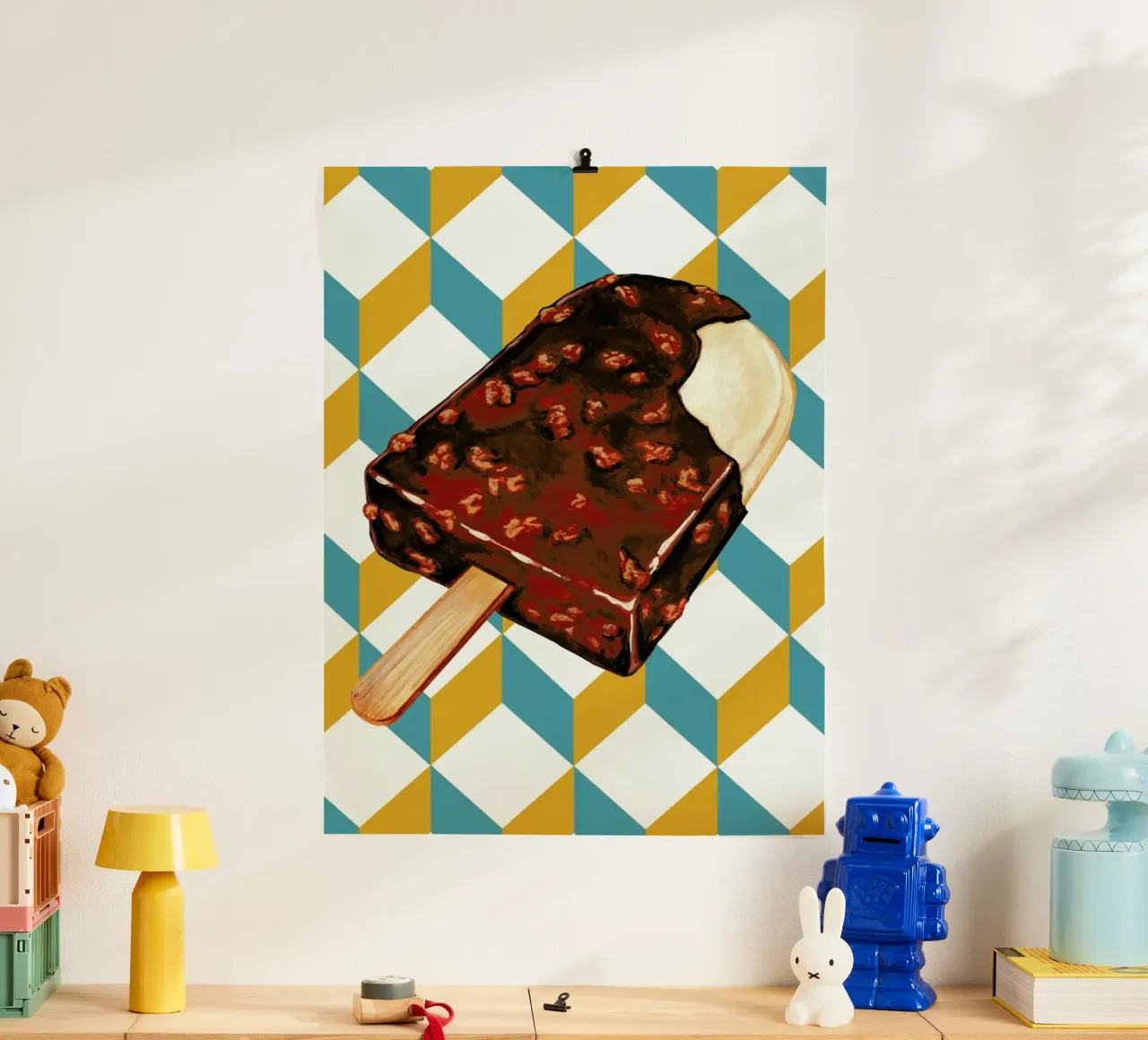 Krunchsicle poster con telaio in alluminio da Kelly Gilleran