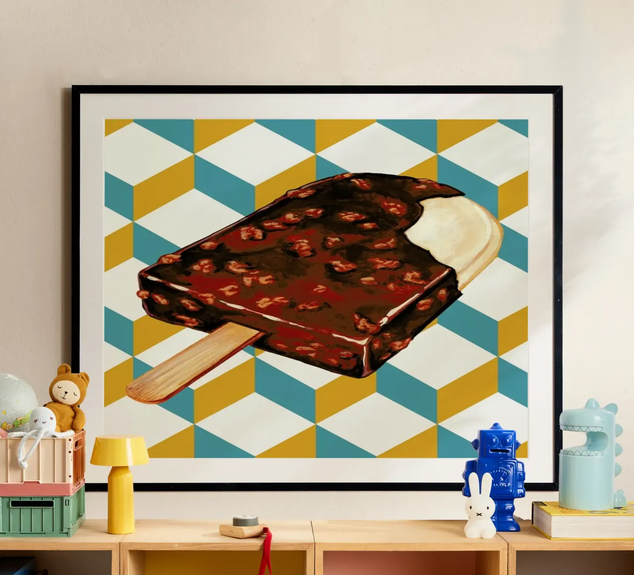 Krunchsicle poster con telaio in alluminio da Kelly Gilleran