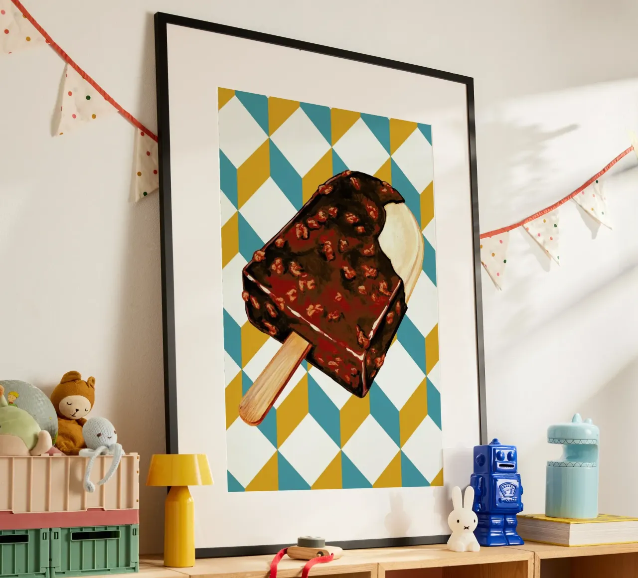 Krunchsicle poster con telaio in alluminio da Kelly Gilleran