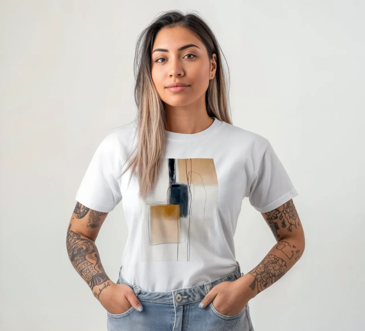 Forme geometriche astratte - Espressione moderna e minimalista t-shirt da vintagepod