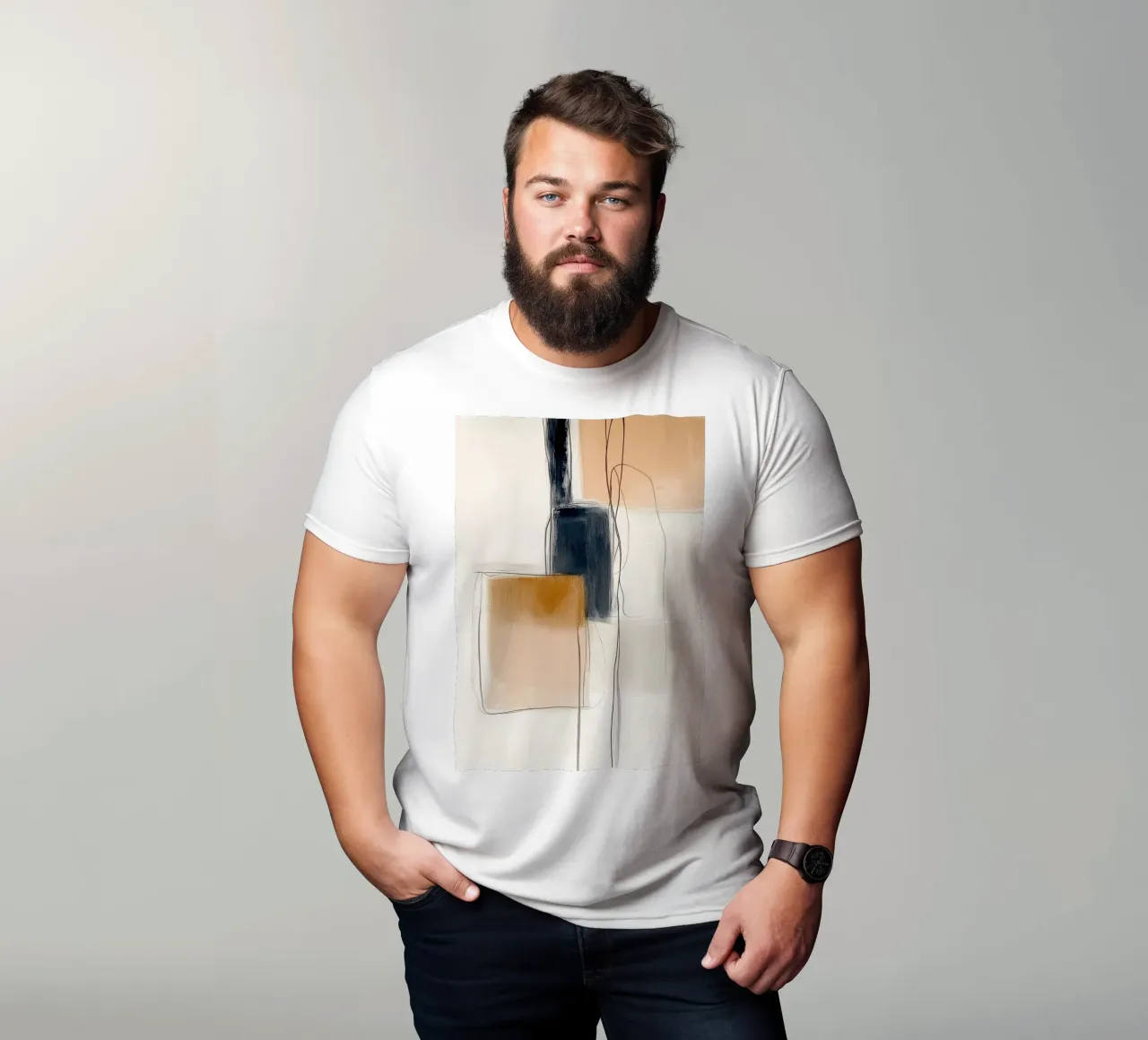 Forme geometriche astratte - Espressione moderna e minimalista t-shirt da vintagepod