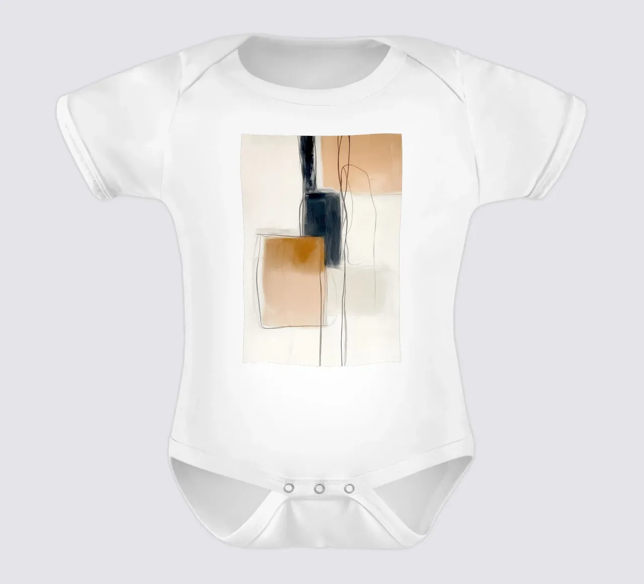 Forme geometriche astratte - Espressione moderna e minimalista body neonato maniche corte da vintagepod