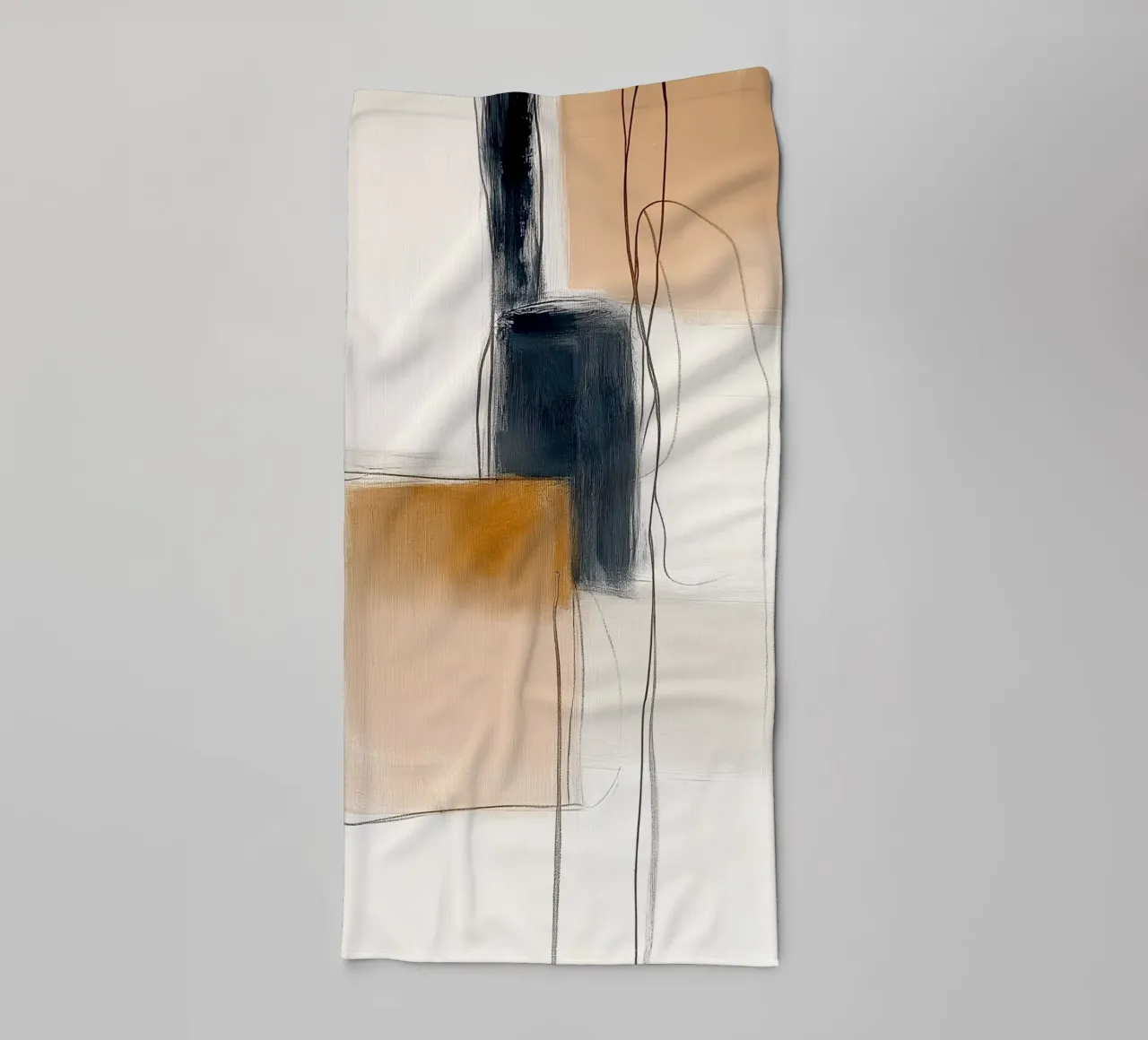 Abstract Geometric Forms - Modern Minimalist Expression towel by vintagepod