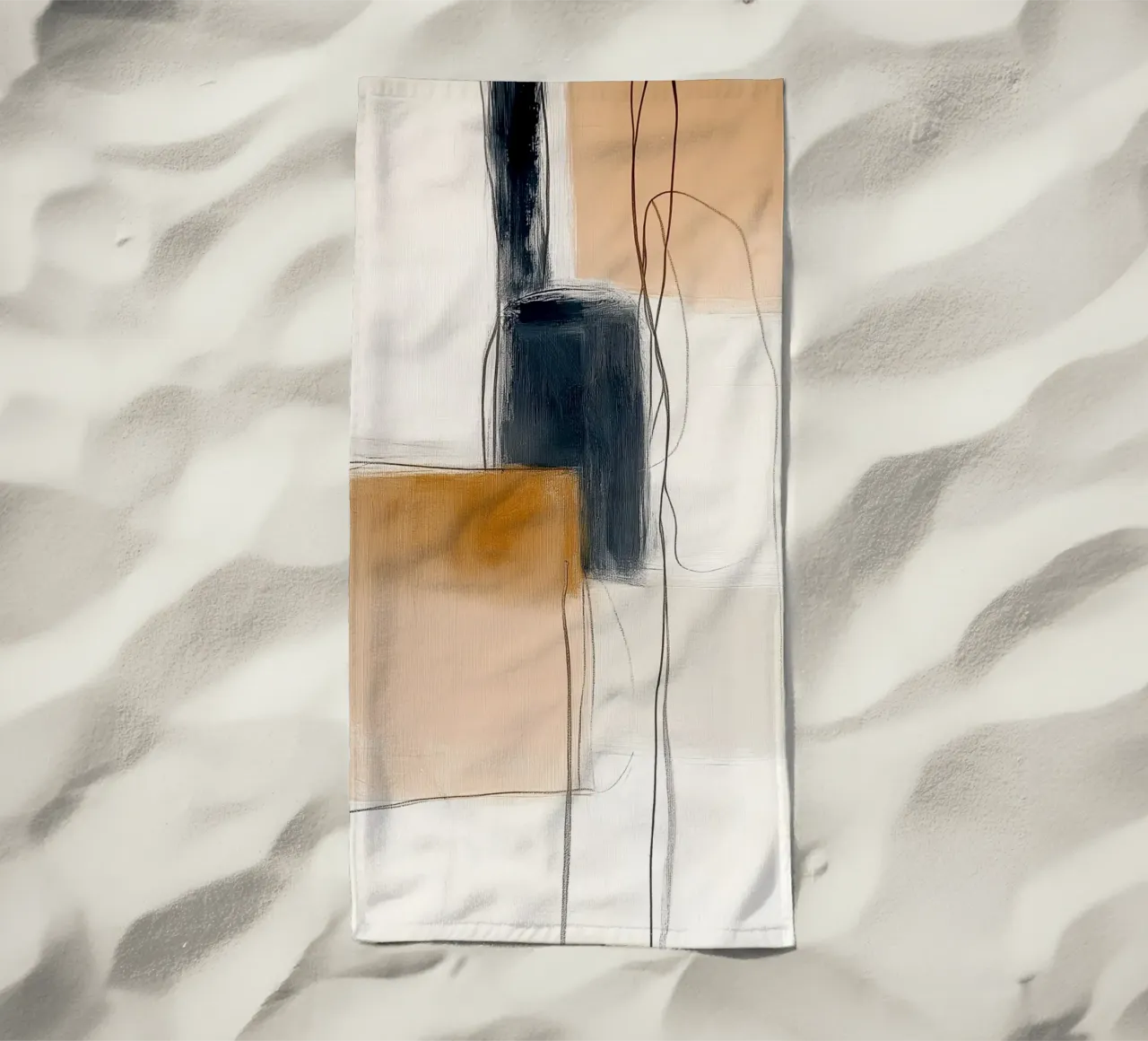 Forme geometriche astratte - Espressione moderna e minimalista telo mare da vintagepod