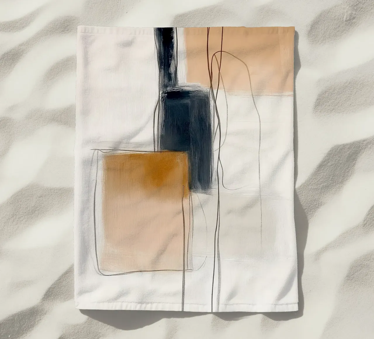 Forme geometriche astratte - Espressione moderna e minimalista telo mare da vintagepod