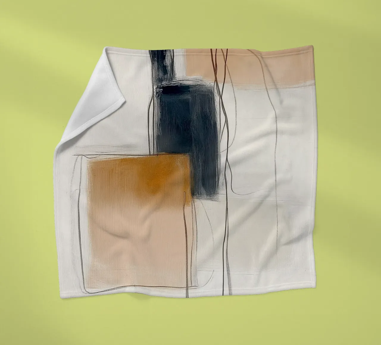 Forme geometriche astratte - Espressione moderna e minimalista coperta in pile da vintagepod