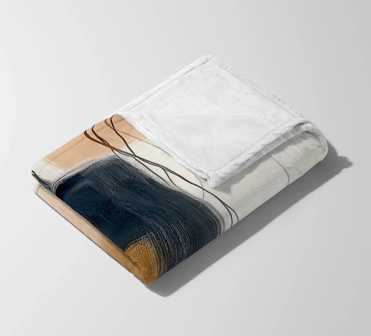 Forme geometriche astratte - Espressione moderna e minimalista coperta in pile da vintagepod