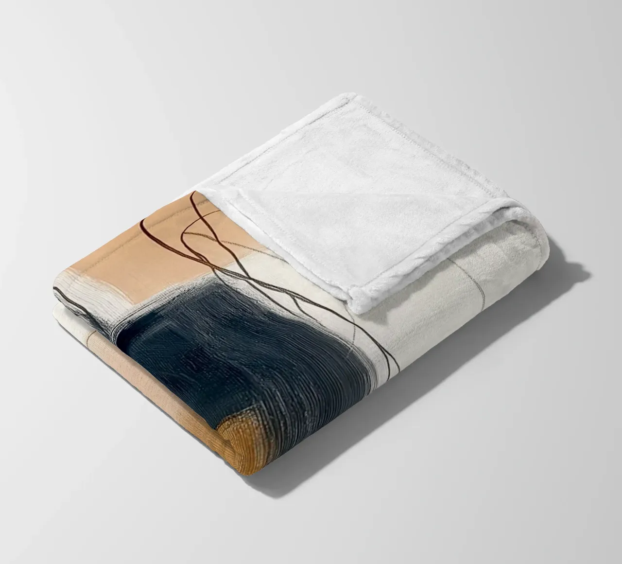 Forme geometriche astratte - Espressione moderna e minimalista coperta in pile da vintagepod