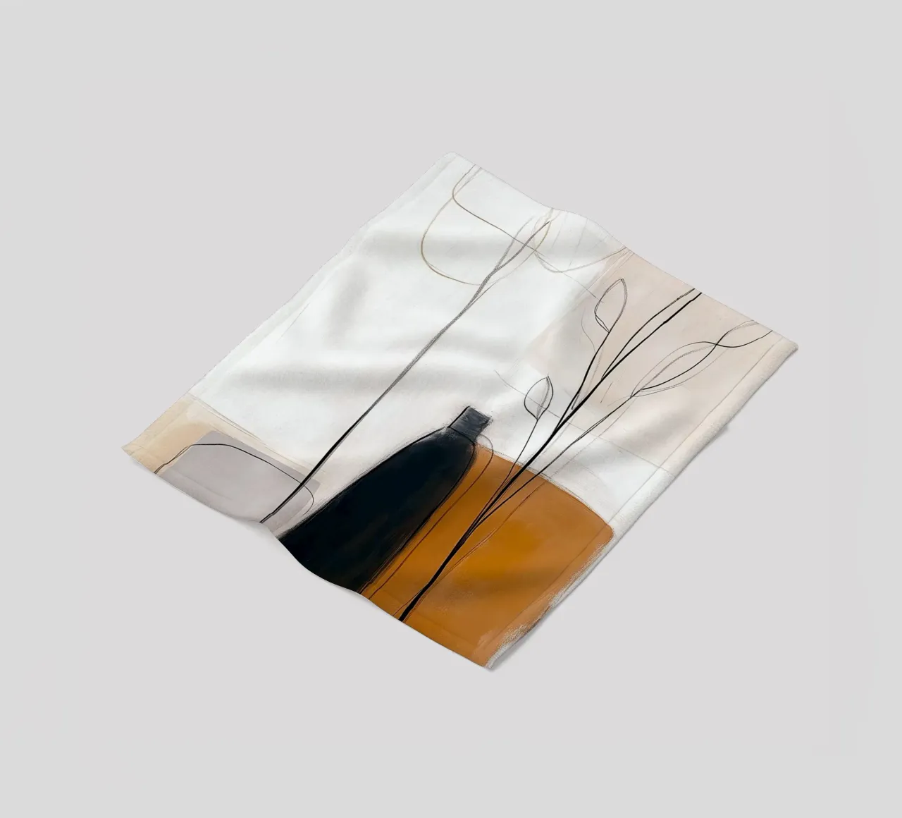 Botaniche astratte minimaliste - Forme geometriche neutre coperta in pile da vintagepod