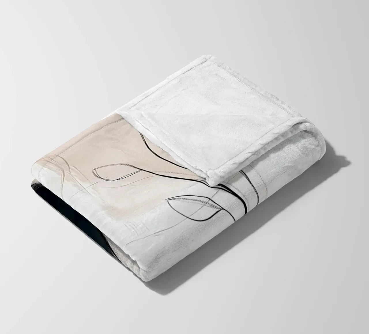 Botaniche astratte minimaliste - Forme geometriche neutre coperta in pile da vintagepod