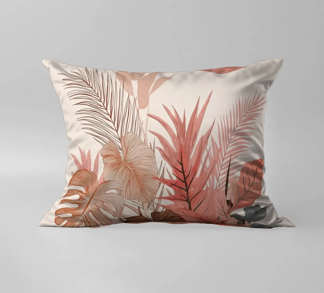 Botaniche del tramonto tropicale - Stampa boho sui toni della terra cuscino da vintagepod