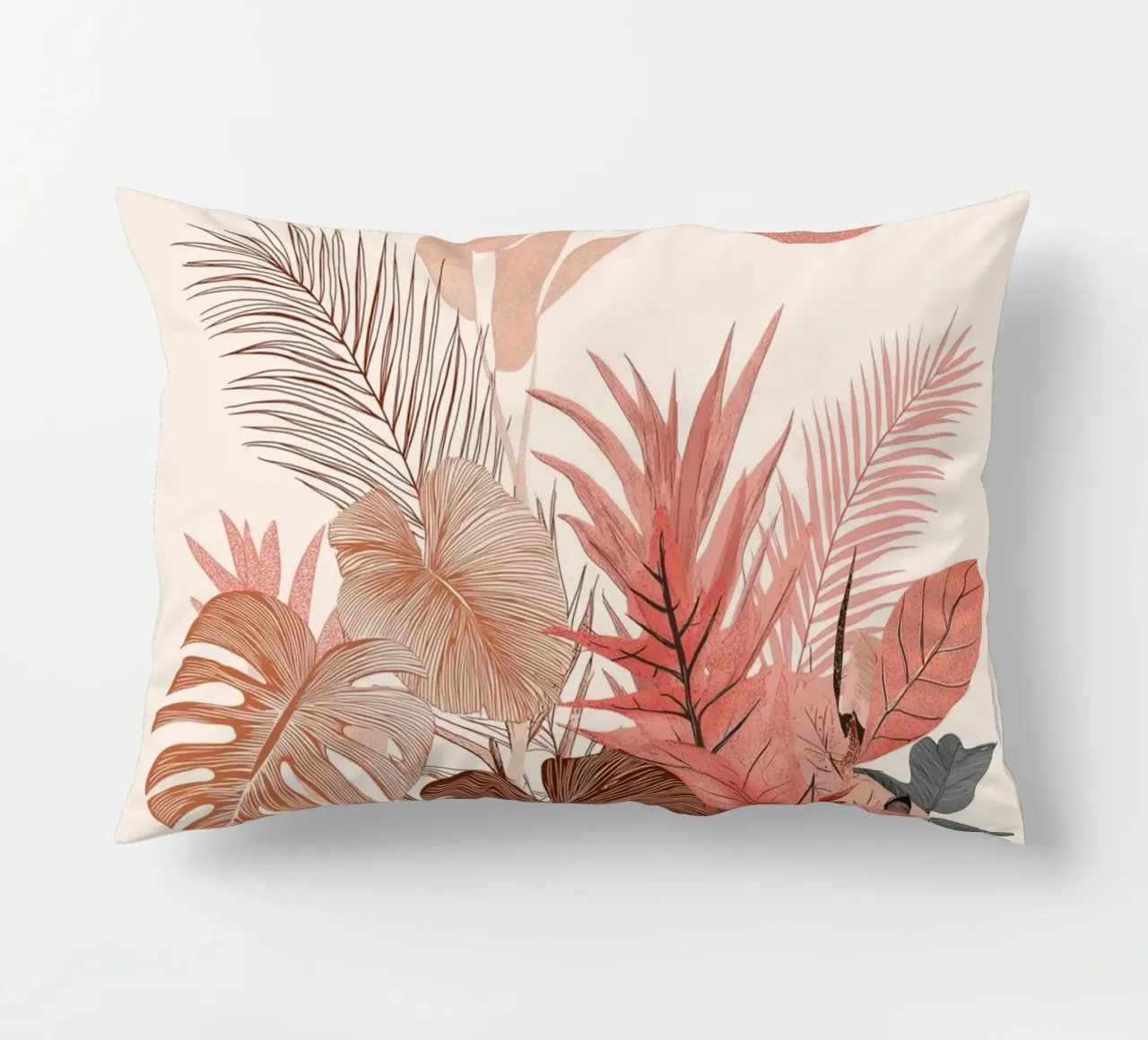 Botaniche del tramonto tropicale - Stampa boho sui toni della terra cuscino da vintagepod