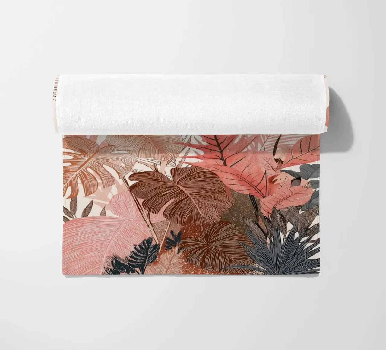Botaniche del tramonto tropicale - Stampa boho sui toni della terra telo mare da vintagepod