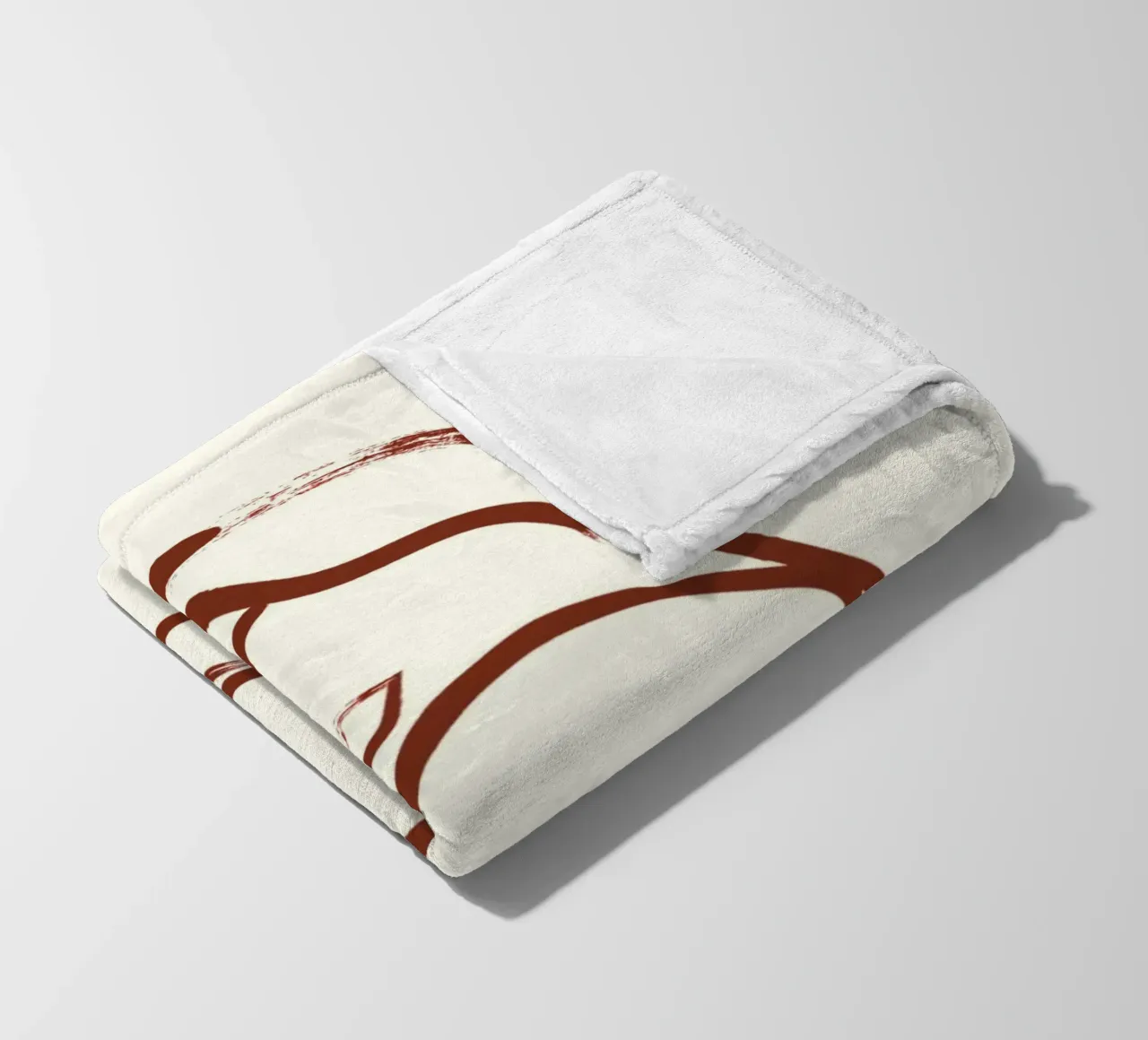 Donna e fiore minimalista - Line art astratta coperta in pile da vintagepod
