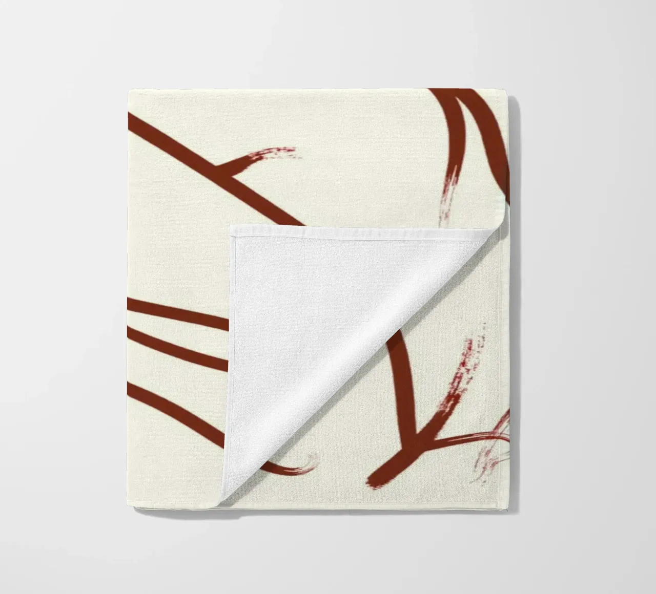 Donna e fiore minimalista - Line art astratta telo mare da vintagepod