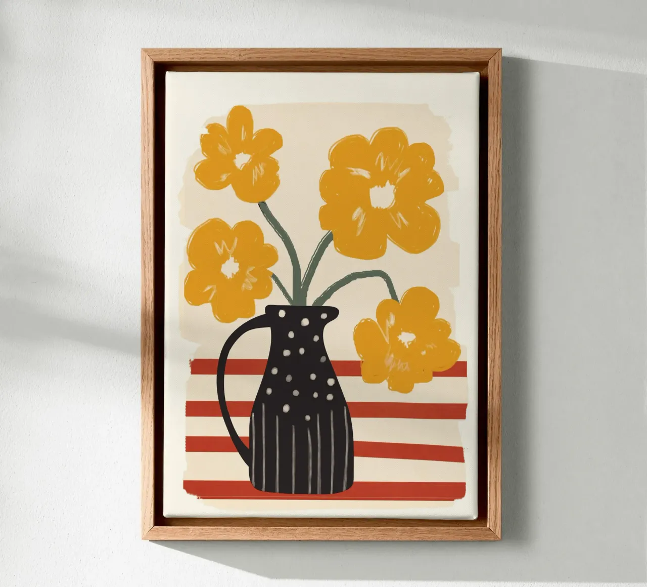 Modern Botanicals No. 2 Leinwand mit Schattenfugenrahmen von Nadjaa