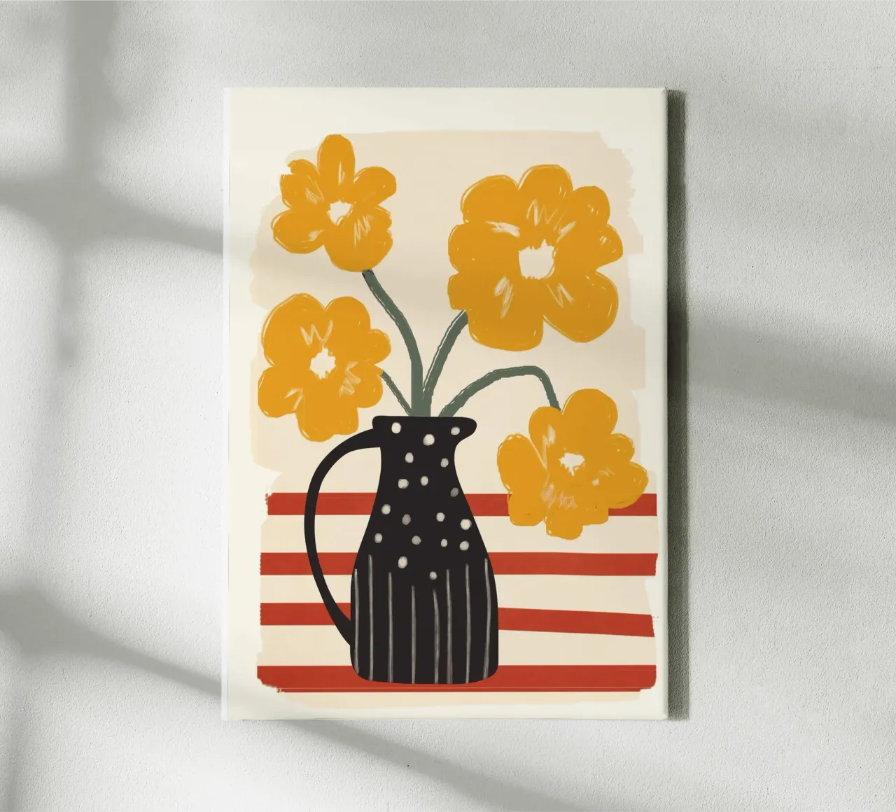 Modern Botanicals No. 2 Leinwand mit Schattenfugenrahmen von Nadjaa