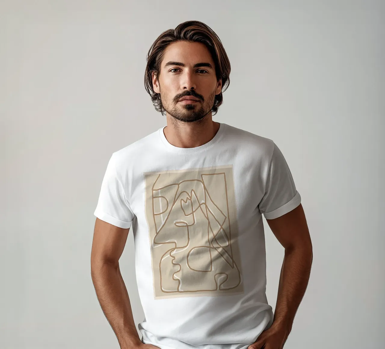 Abstract Face Sketch 2 t-shirt da Nadjaa