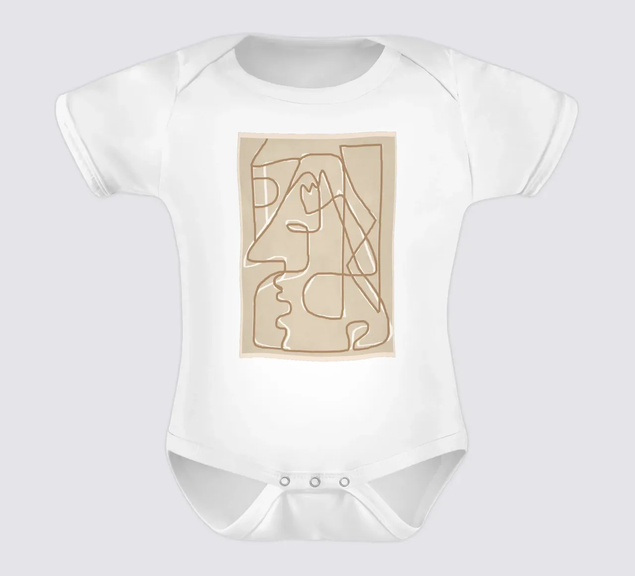 Abstract Face Sketch 2 body neonato maniche corte da Nadjaa