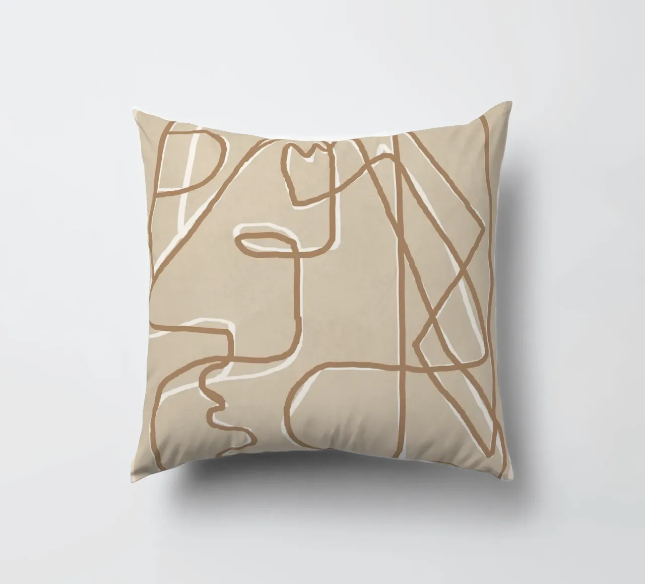 Abstract Face Sketch 2 cuscino da Nadjaa