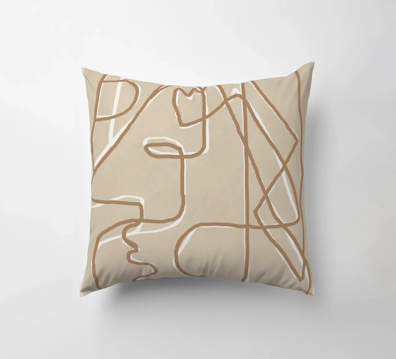 Abstract Face Sketch 2 cuscino da Nadjaa