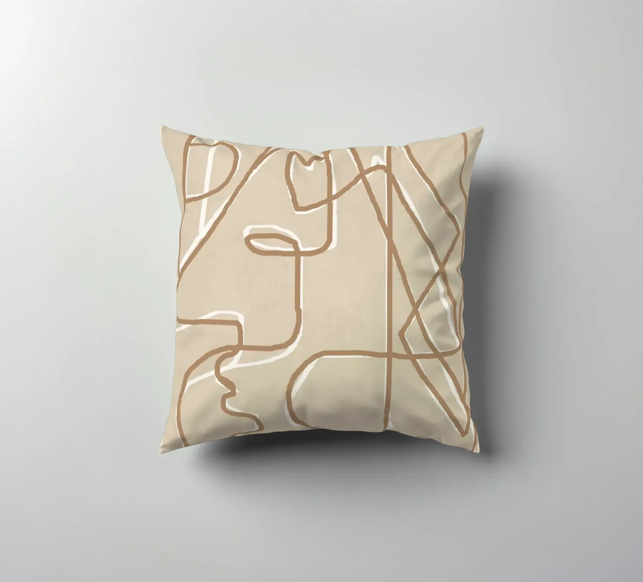 Abstract Face Sketch 2 cuscino da Nadjaa