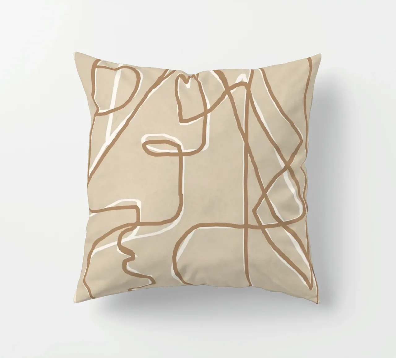 Abstract Face Sketch 2 cuscino da Nadjaa