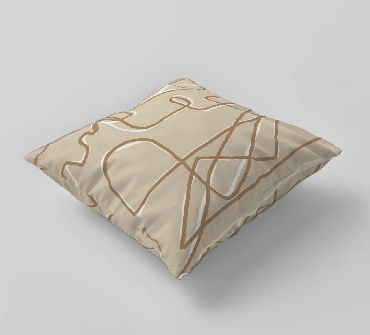 Abstract Face Sketch 2 cuscino da Nadjaa