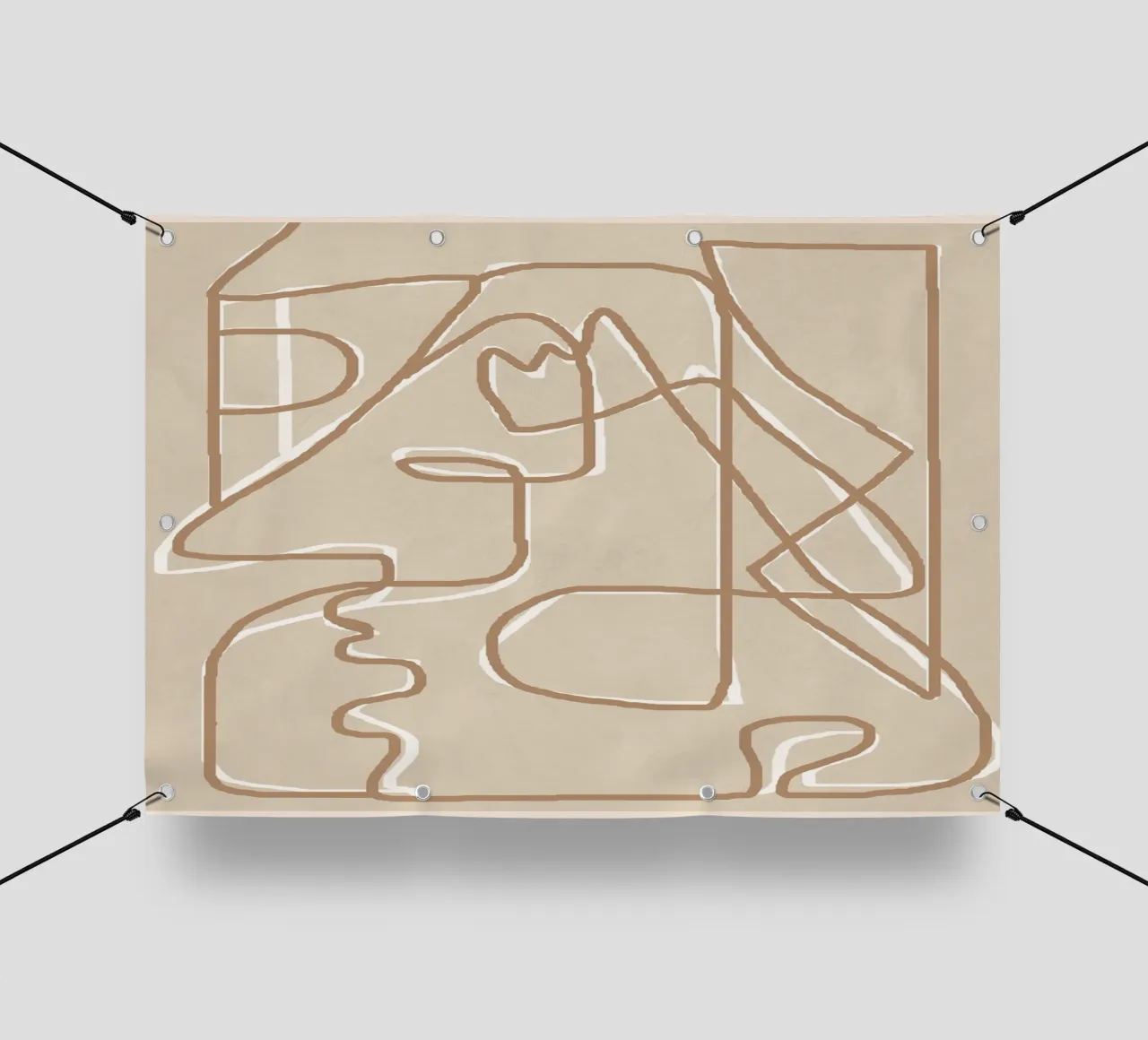 Abstract Face Sketch 2 telo in pvc da Nadjaa