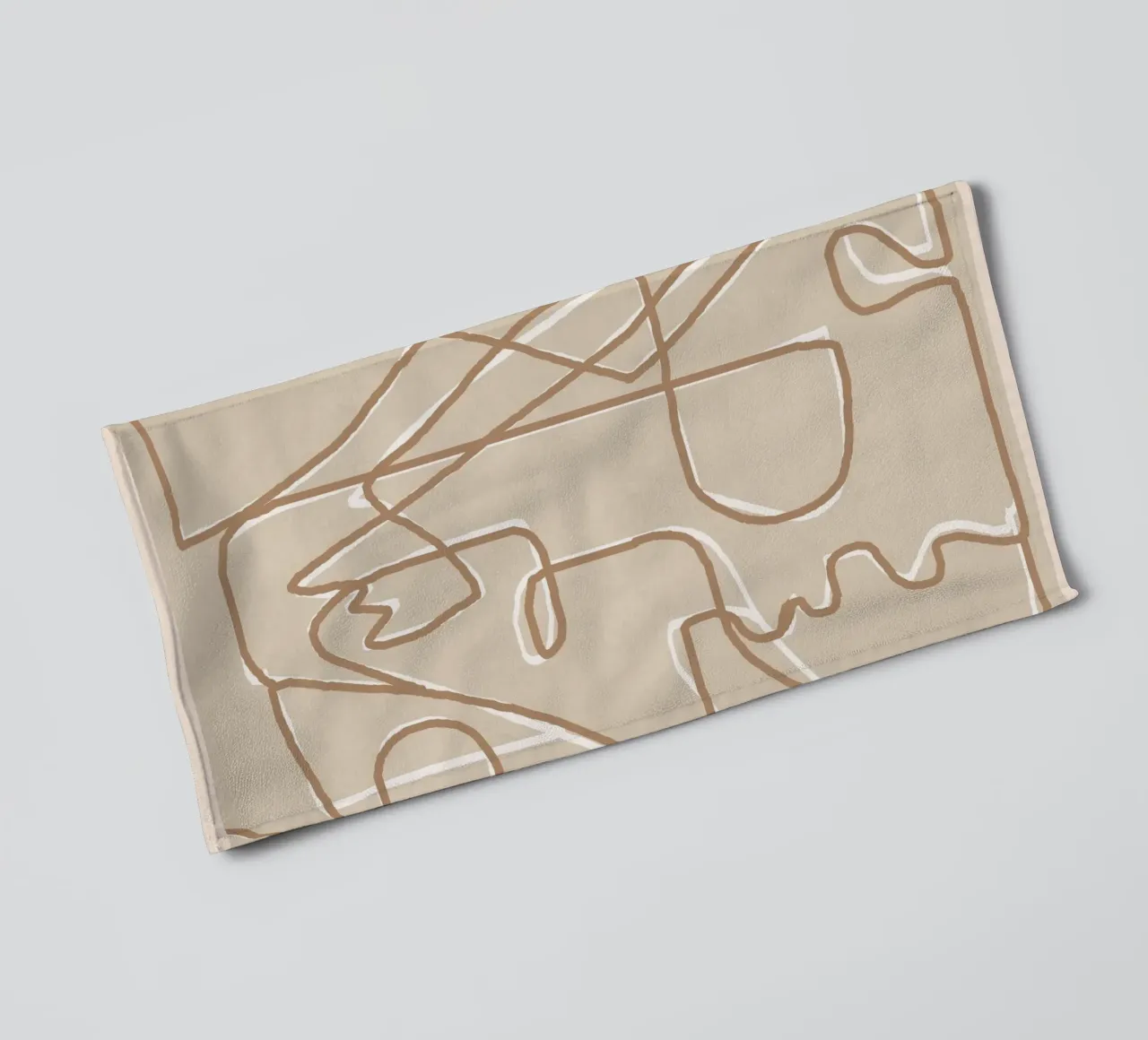 Abstract Face Sketch 2 towel by Nadjaa