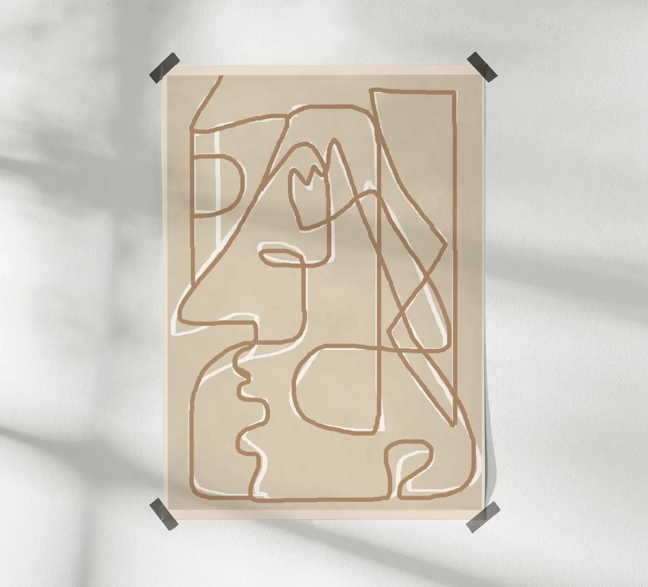 Abstract Face Sketch 2 carta hahnemühle da Nadjaa