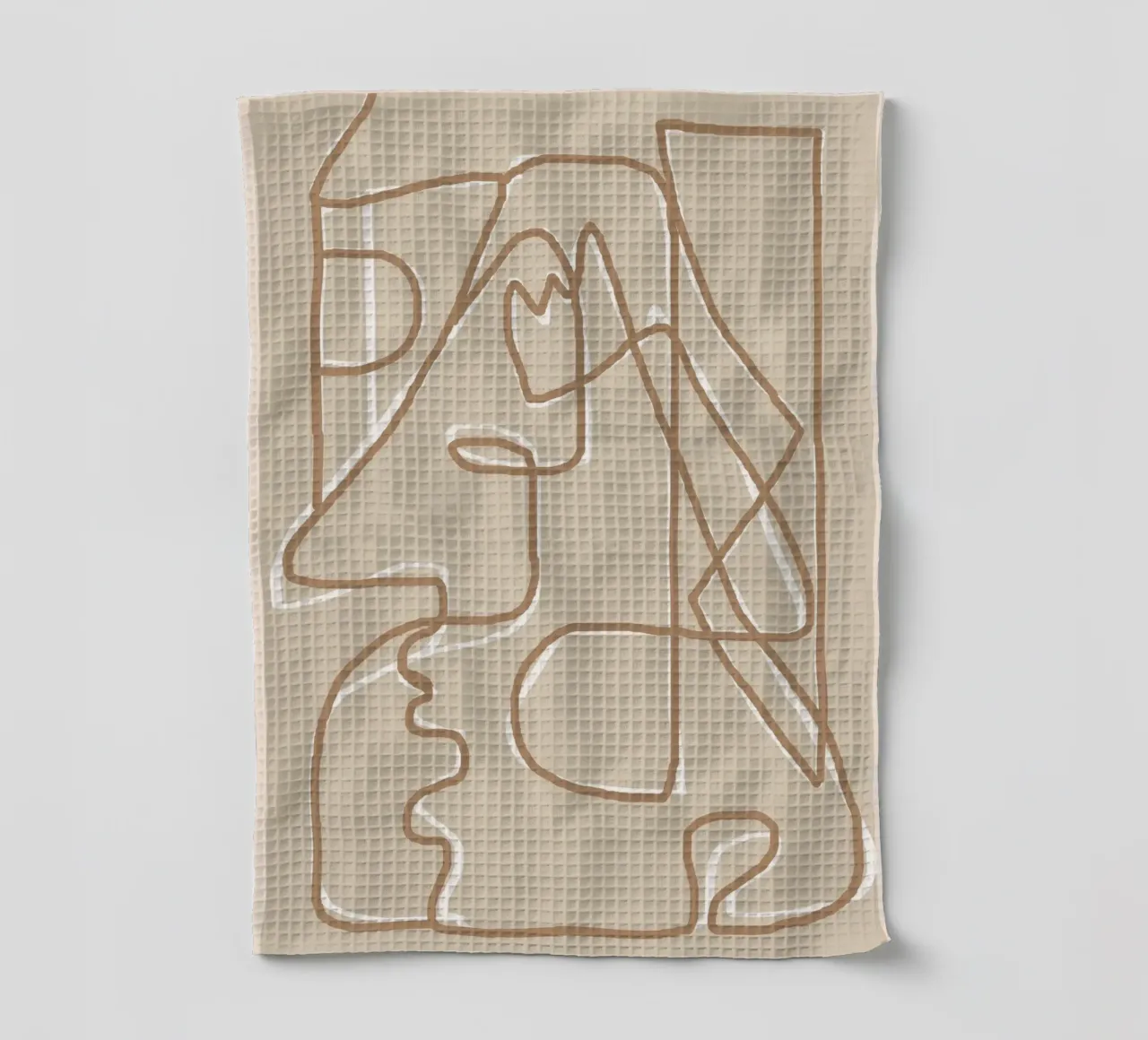 Abstract Face Sketch 2 canovaccio da cucina da Nadjaa