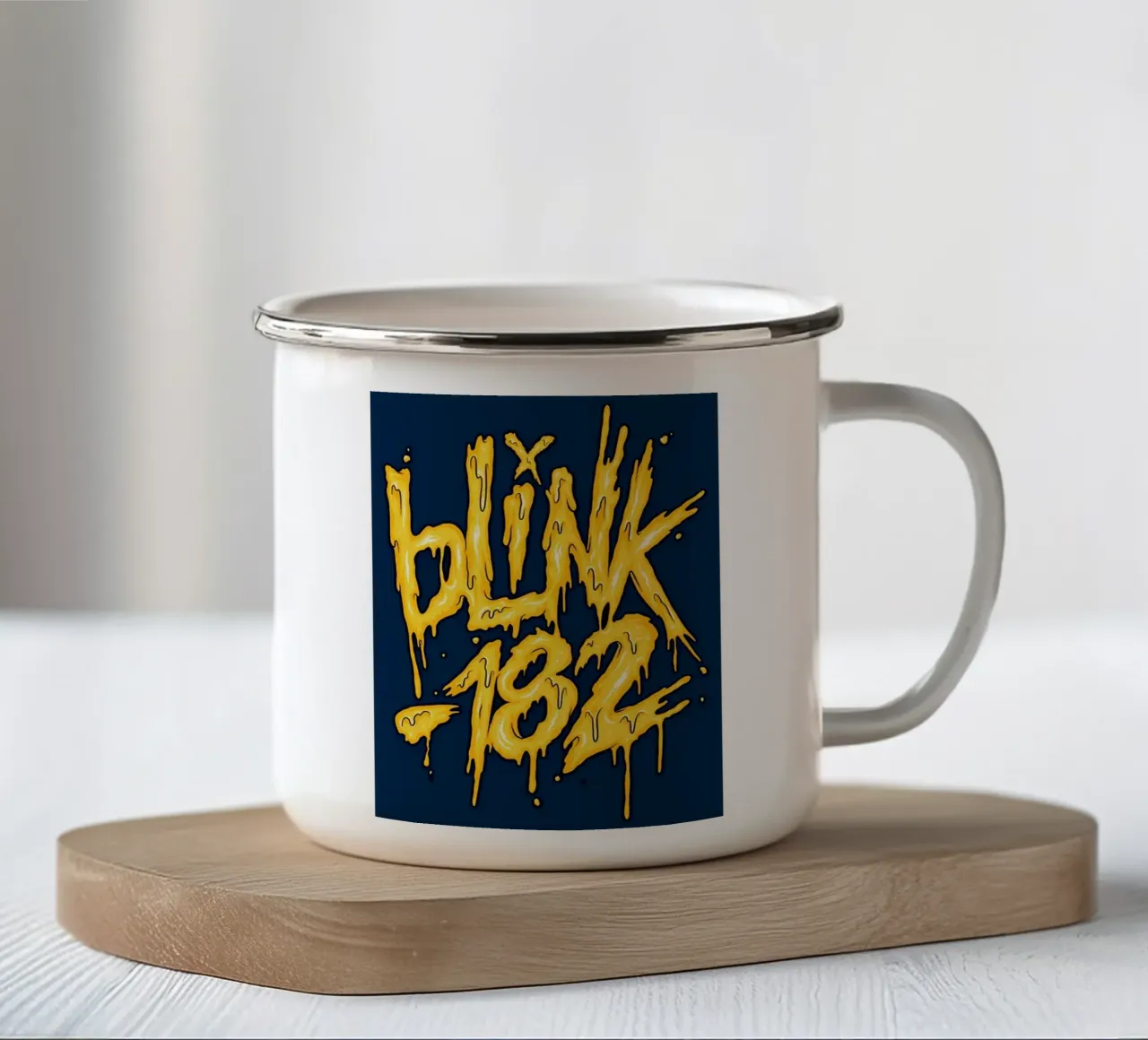 La band Blink-182 tazza in smalto da vanhesling